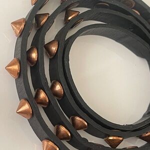 Animale Black Belt with Copper Studs